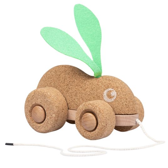 Korko Hopping Bunny cork pull-along toy