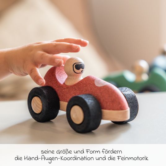 Korko Kork-Schiebefahrzeug / Spielzeugauto E-Cork Racer - Red