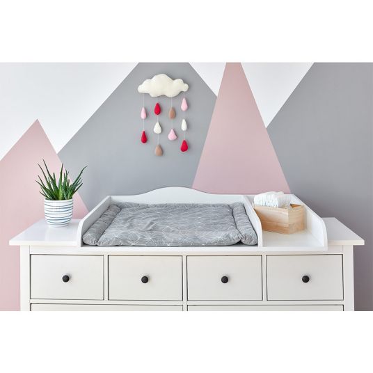 Kraftkids Changing top XXL - for IKEA Hemnes chest of drawers with divider - Extra wide - White