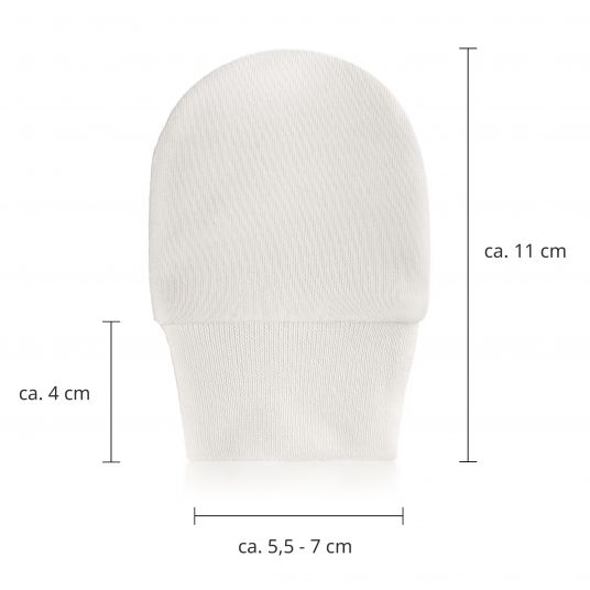 LaLoona Set di tutine in fasce da 8 pezzi, inclusi pantaloni della tutina, primo cappello e 3 paia di guantini - bianco bacca - taglia 50/56