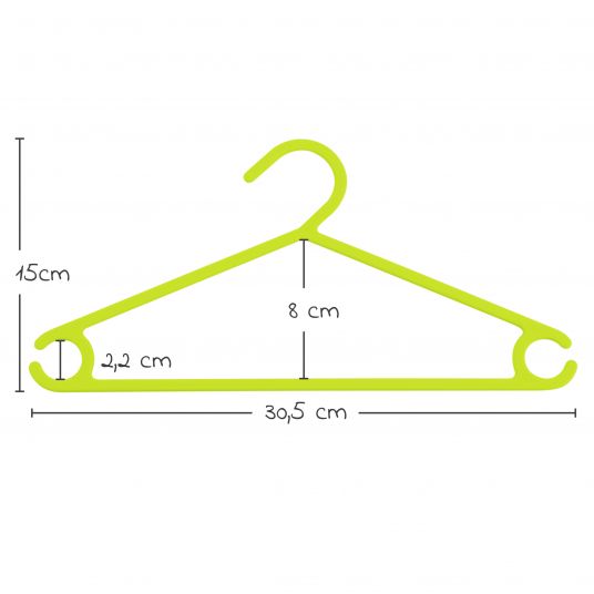 LaLoona Coat hanger 8 pack - Green