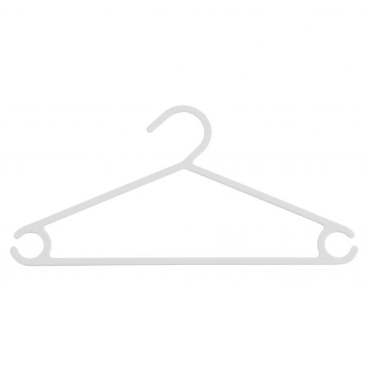 LaLoona - Kleiderbügel für Babys und Kinder (22 Stück) - Weiß