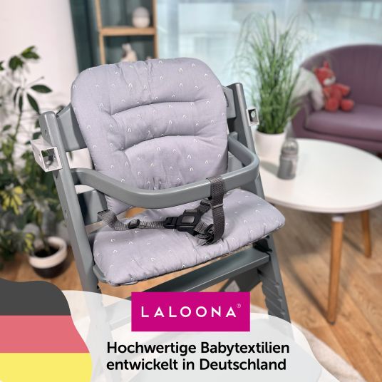 LaLoona Seat cushion / highchair pad for bebeconfort Timba - Curves - Gray
