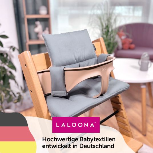 LaLoona Seat cushion / highchair pad for Stokke Tripp Trapp - coated - gray