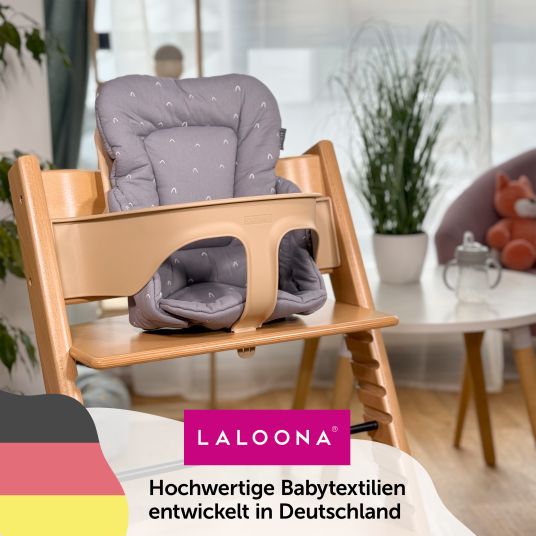 LaLoona Seat reducer for Stokke Tripp Trapp high chair - Curves - Gray