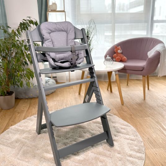LaLoona Seat reducer for bebeconfort Timba high chair - Curves - Gray