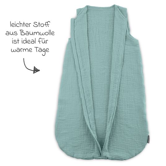 LaLoona Summer sleeping bag muslin / gauze - Mint - size 70 cm