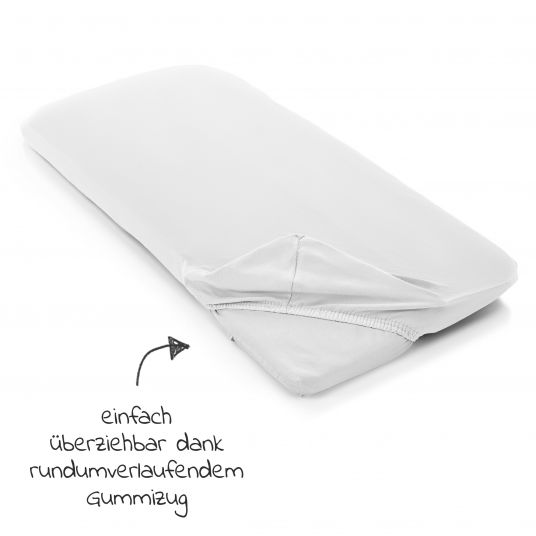 LaLoona Spannbetttuch 3er Pack für kleine Matratzen 40 x 90 cm - Weiß