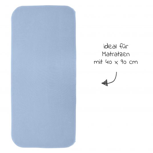 LaLoona Fitted sheet for small mattresses 40 x 90 cm - Light blue