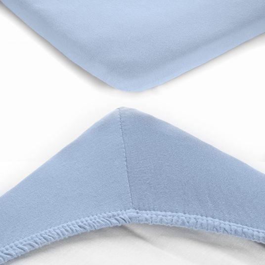 LaLoona Fitted sheet for small mattresses 40 x 90 cm - Light blue