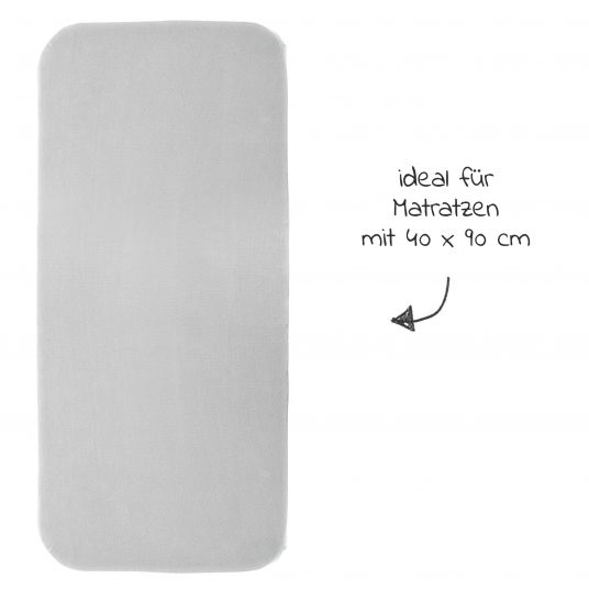 LaLoona Fitted sheet for small mattresses 40 x 90 cm - Light gray