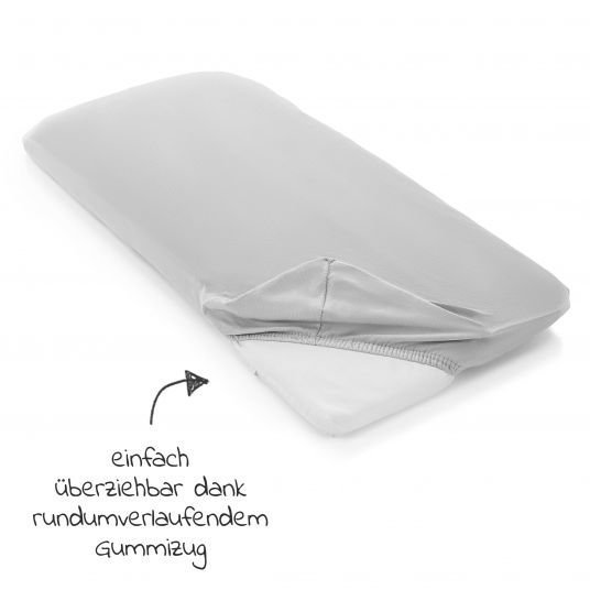 LaLoona Fitted sheet for small mattresses 40 x 90 cm - Light gray
