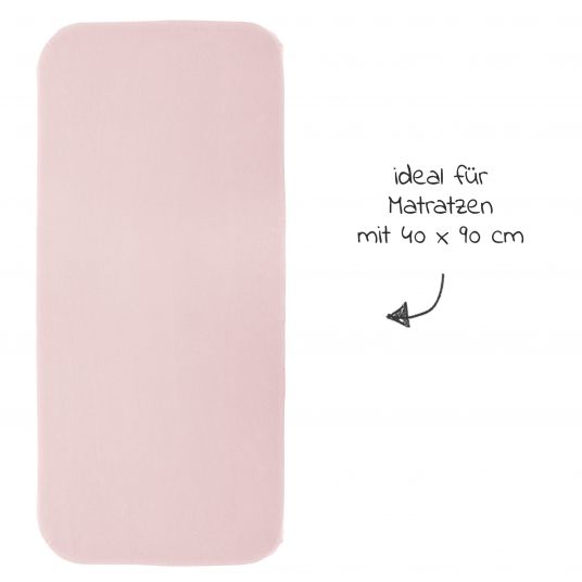 LaLoona Fitted sheet for small mattresses 40 x 90 cm - Pink