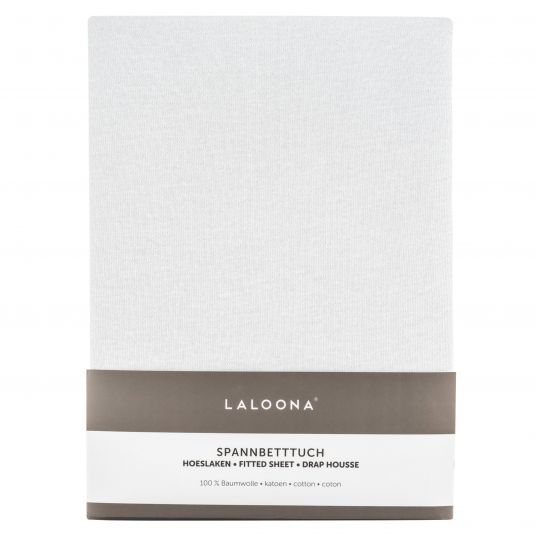 LaLoona Fitted sheet for small mattresses 40 x 90 cm - White