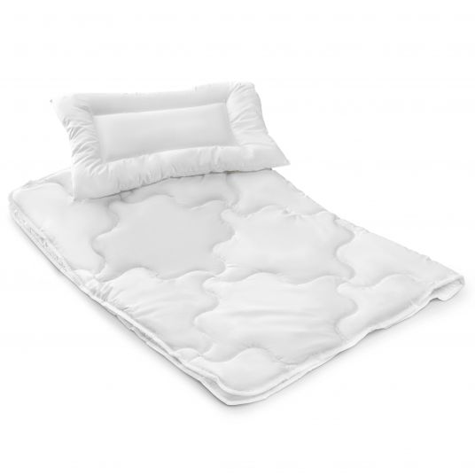 LaLoona Quilt Set Premium Complete 100 x 135 + 40 x 60 cm - White