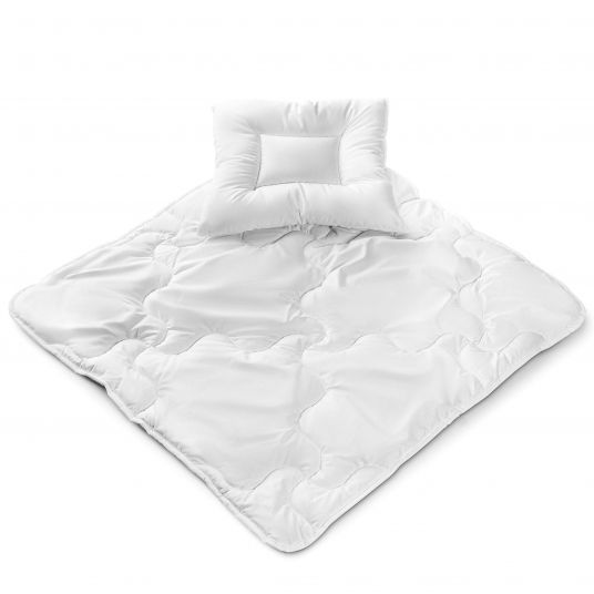 LaLoona Quilt Set Premium Complete 80 x 80 + 35 x 40 cm - White