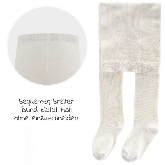 LaLoona Strumpfhose 4er Pack - Natur Grau-Melange - Gr. 74/80