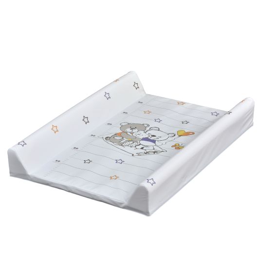 LaLoona Changing mat foil 2-wedge 50 x 70 cm - Bärle - White