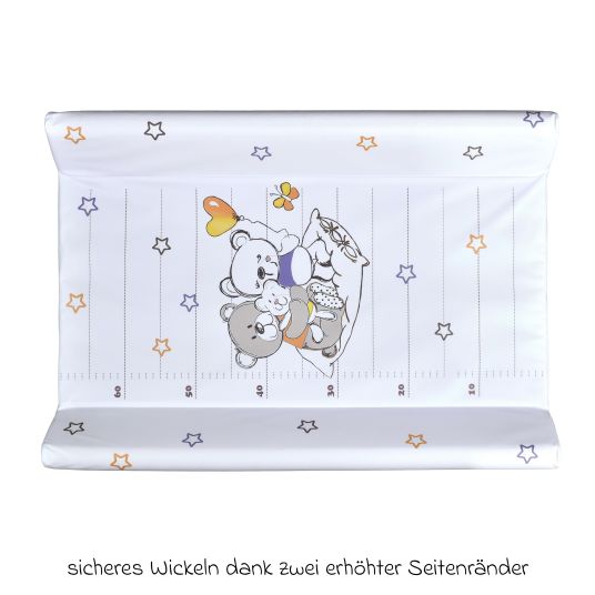 LaLoona Changing mat foil 2-wedge 50 x 70 cm - Bärle - White