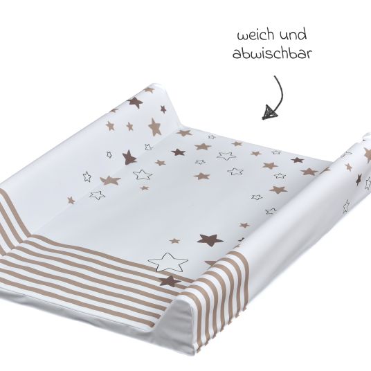 LaLoona Changing mat foil 2-wedge 50 x 70 cm - Lieblingsmensch - White
