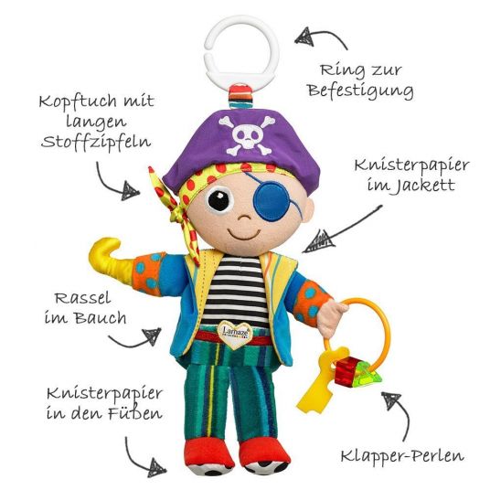 Lamaze Play figure to hang Clip & Go Pete the Pirate