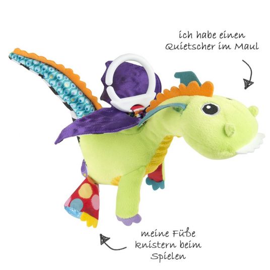 Lamaze Play animal to hang Clip & Go Diego the flying dragon