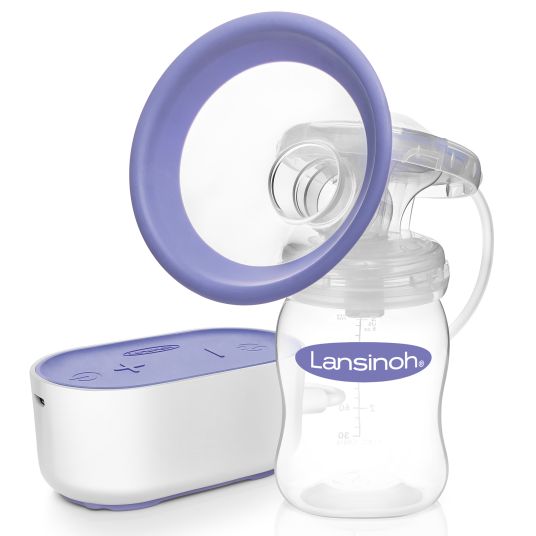 Lansinoh 70-piece breastfeeding set - electric breast pump compact + 4 PP bottles + 36 nursing pads + 25 breast milk bags + 1 nipple ointment + 3 burp cloths