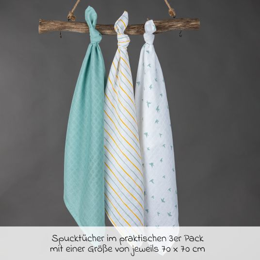 Lansinoh 9-tlg. PP-Flaschen-Set mit NaturalWave® Trinksauger Gr. S & M + 3 Mullwindeln