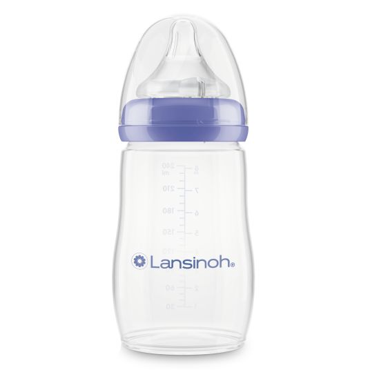 Lansinoh PP bottle 240ml with Natural Wave® teat size M