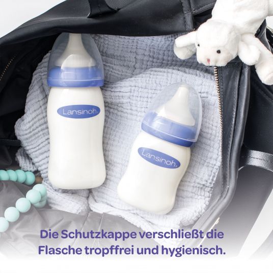 Lansinoh PP-Flaschen Starter-Set NaturalWave® (1x 160 ml mit Sauger S + 1x 240 ml mit Sauger M + 1x Sauger L)