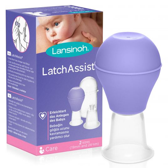 Lansinoh Ausilio per l'allattamento al seno / modellatore di capezzoli LatchAssist® con scatola di immagazzinaggio