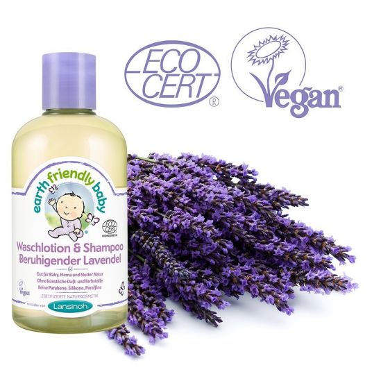Lansinoh Waschlotion & Shampoo 250 ml - Beruhigender Lavendel