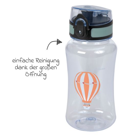 Lässig 2-piece lunch set lunch box & drinking bottle - Tiny Drivers Balloon - Blue