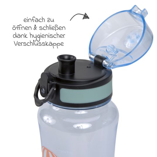 Lässig 2-piece lunch set lunch box & drinking bottle - Tiny Drivers Balloon - Blue