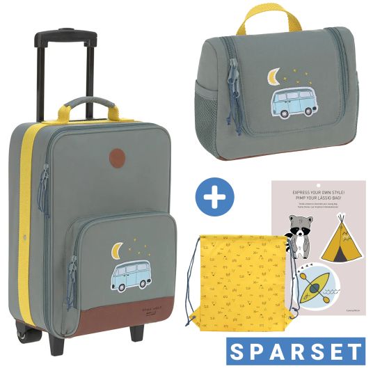 Lässig 2-piece travel set - incl. trolley + washbag - Adventure Bus