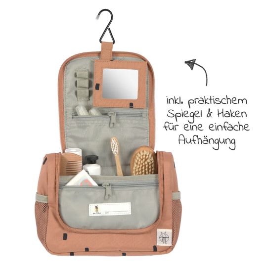 Lässig 3-piece travel set - incl. trolley + washbag + backpack - Happy Prints - Caramel