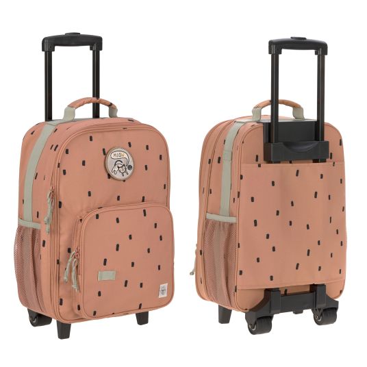 Lässig 3-piece travel set - incl. trolley + washbag + backpack - Happy Prints - Caramel