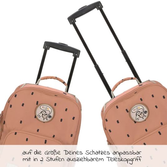 Lässig 3-piece travel set - incl. trolley + washbag + backpack - Happy Prints - Caramel