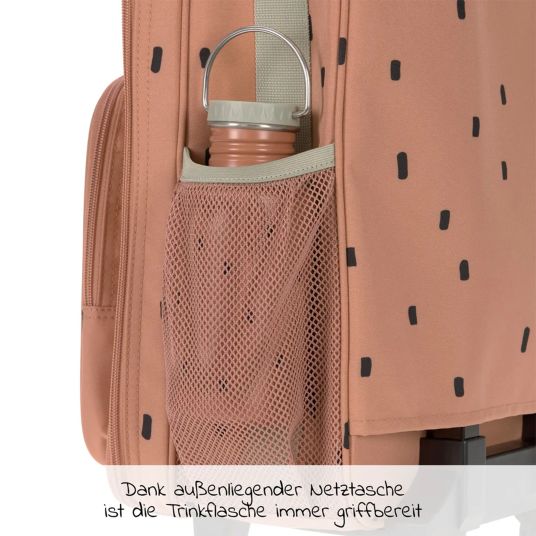 Lässig 3-piece travel set - incl. trolley + washbag + backpack - Happy Prints - Caramel