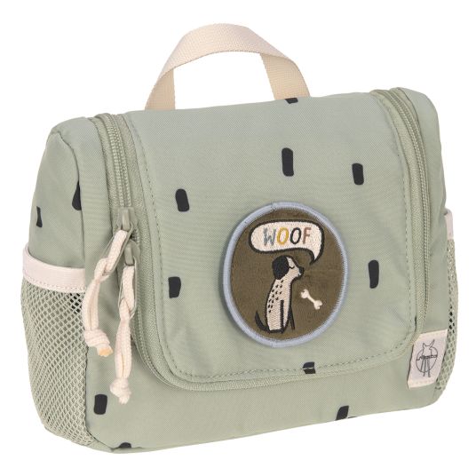 Lässig 3-piece travel set - incl. trolley + washbag + backpack - Happy Prints - Light Olive