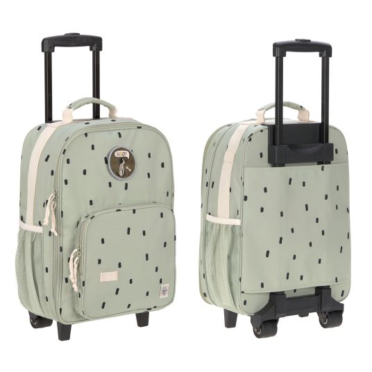 Lässig 3-piece travel set - incl. trolley + washbag + backpack - Happy Prints - Light Olive