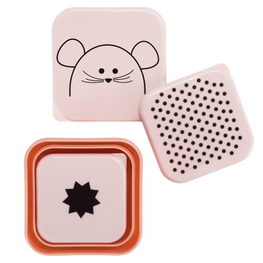 Lässig 3 pcs snack box set - Little Chums Mouse