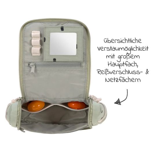 Lässig 5-tlg.Reise-Set - inkl. Trolley + Washbag + Rucksack + Lunchbox + Trinkflasche - Happy Prints - Light Olive