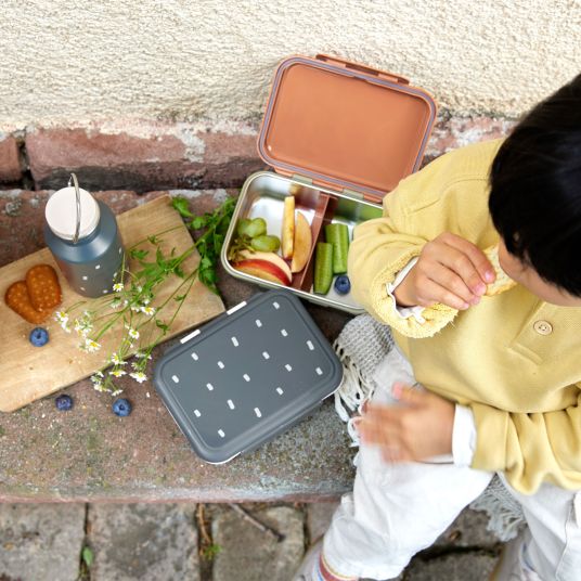 Lässig 5-piece travel set - incl. trolley + washbag + backpack + lunchbox + water bottle - Happy Prints - Midnight Blue