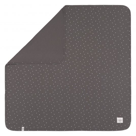 Lässig Coperta Baby Blanket Interlock 80 x 80 cm - Spots Antracite