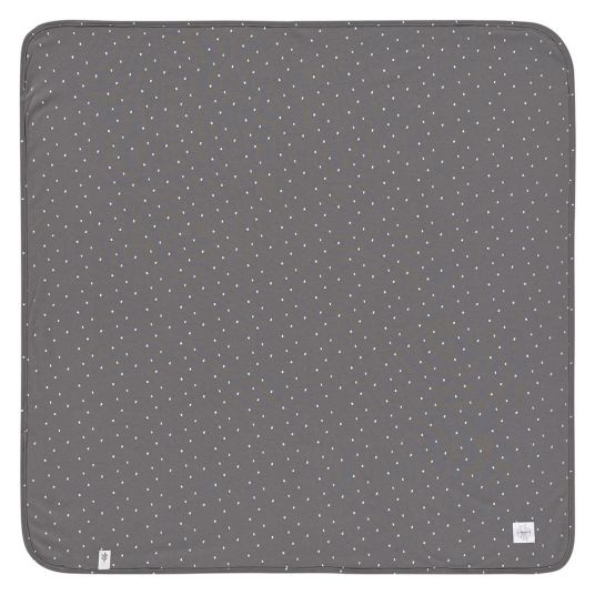 Lässig Babydecke Interlock Blanket 80 x 80 cm - Spots Anthracite