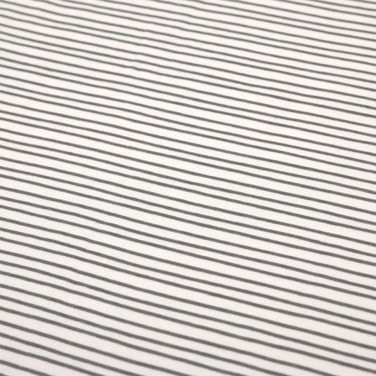 Lässig Baby Blanket Interlock Blanket 80 x 80 cm - Striped Grey / Anthracite