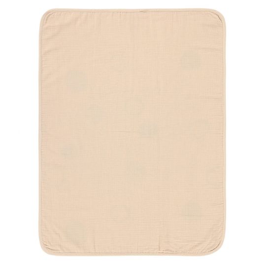 Lässig Baby blanket Muslin Blanket GOTS 75 x 100 cm - Circles Offwhite