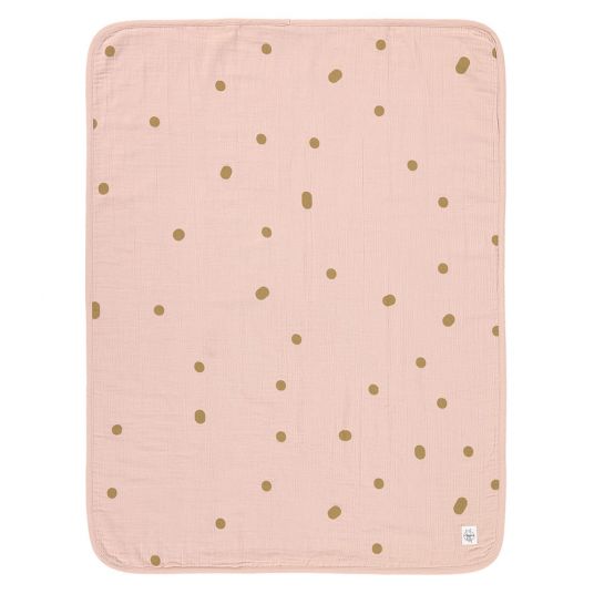 Lässig Babydecke Muselin Blanket GOTS 75 x 100 cm - Dots Powder Pink