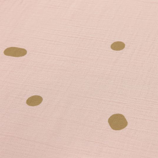 Lässig Coperta per neonati Coperta in mussola GOTS 75 x 100 cm - Dots Powder Pink